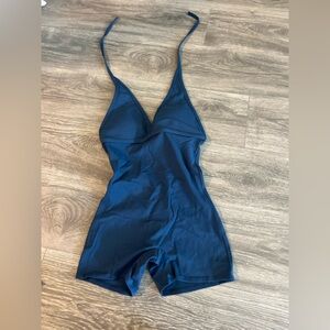 Blue Halter Romper